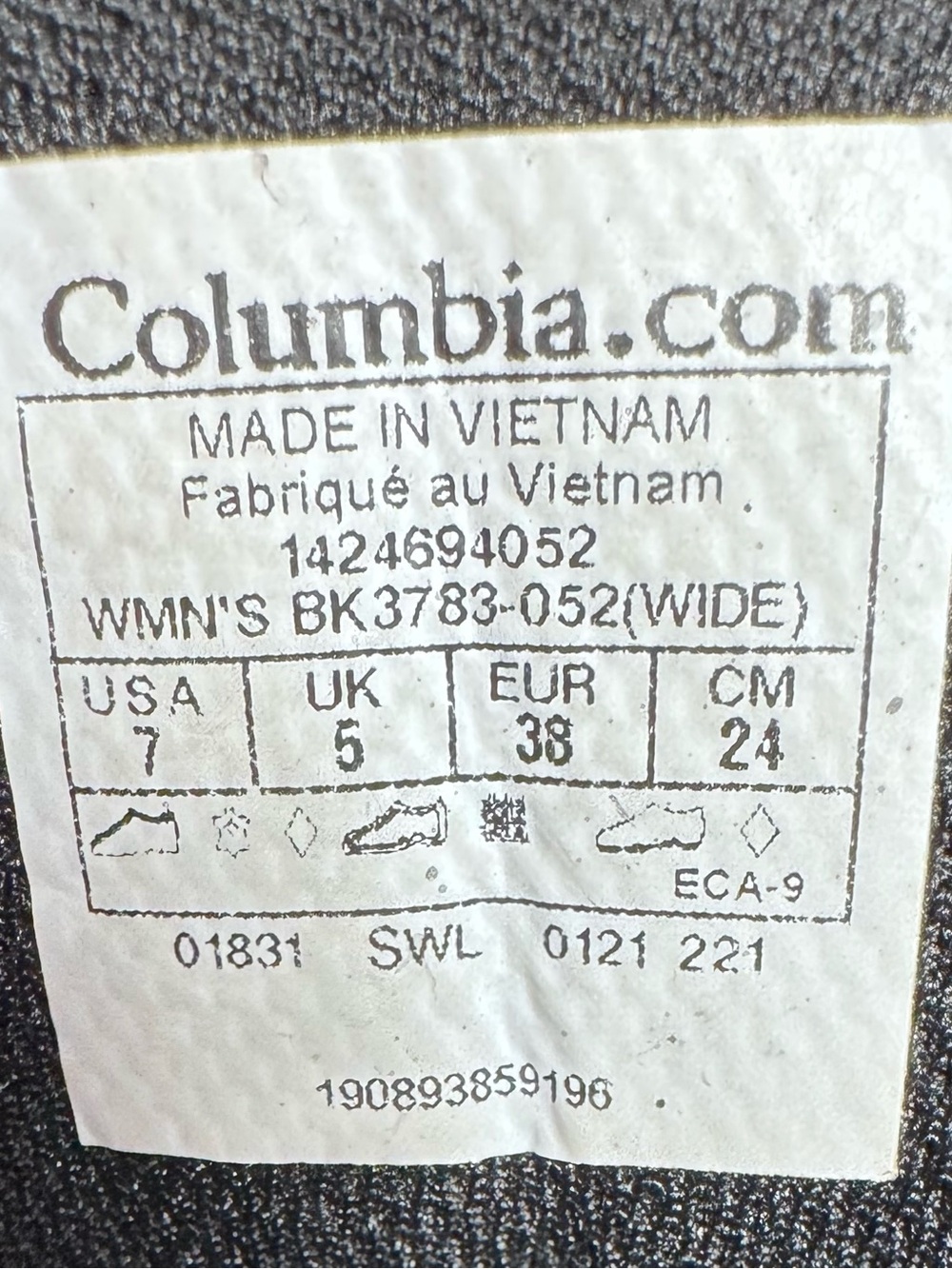 ⁠Columbia Newton Ridge Plus Wide Hiking Boots Grey BK3783-052 Women Size 7⁠ WIDE - Picture 8 of 8